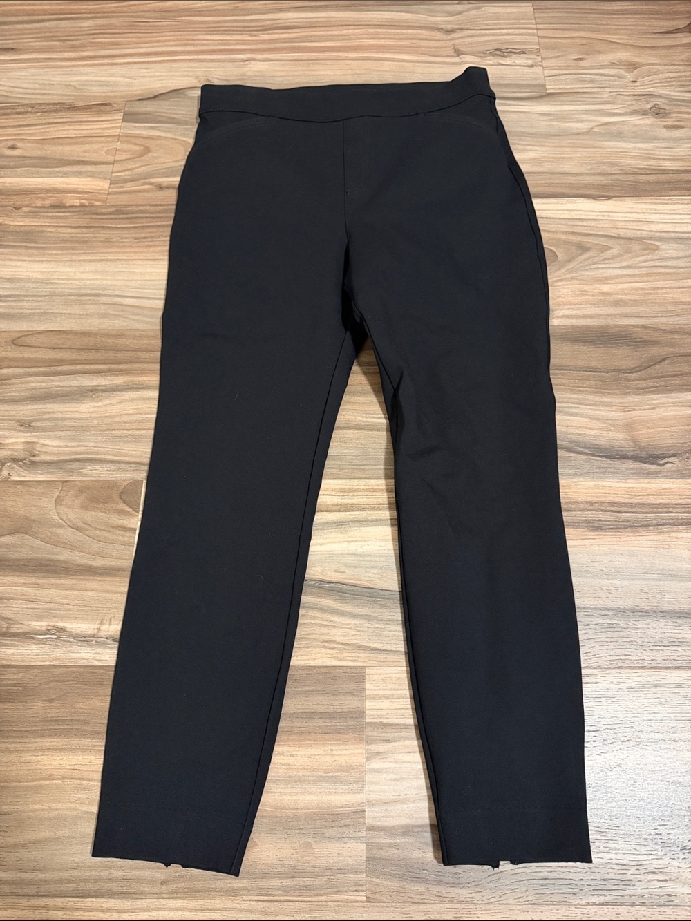 SPANX The Perfect Pant Ankle Back Seam Skinny Pants Black Size Large Minimal